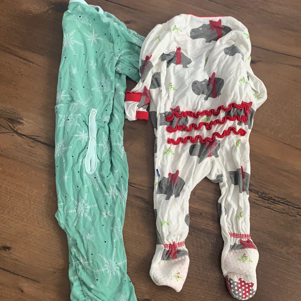 0-3 months kickee pants Christmas play bundle